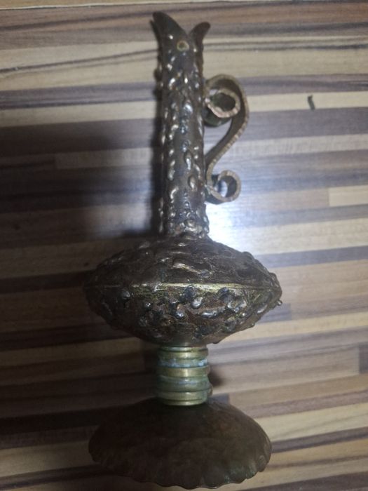 Wazon Brutalistyczny 20 cm | Metaloplastyka Vintage lata 70. Loft