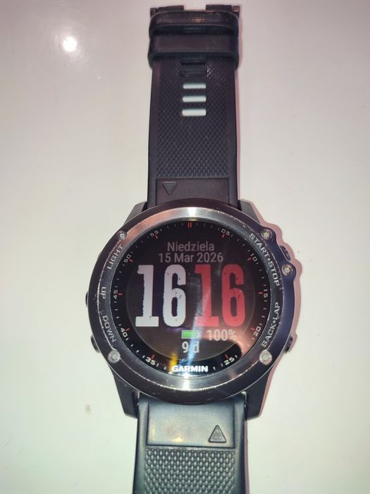 Garmin Fenix 3, pas hrm run, ekran bez rys, bateria bdb