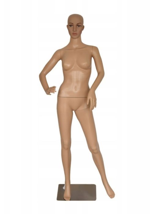 Manekin damski pelnopostaciowy z podstawą lekki 7kg naturalny 175cm