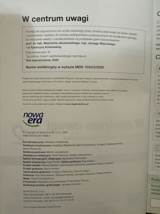 W centrum uwagi 2, zakres podstawowy