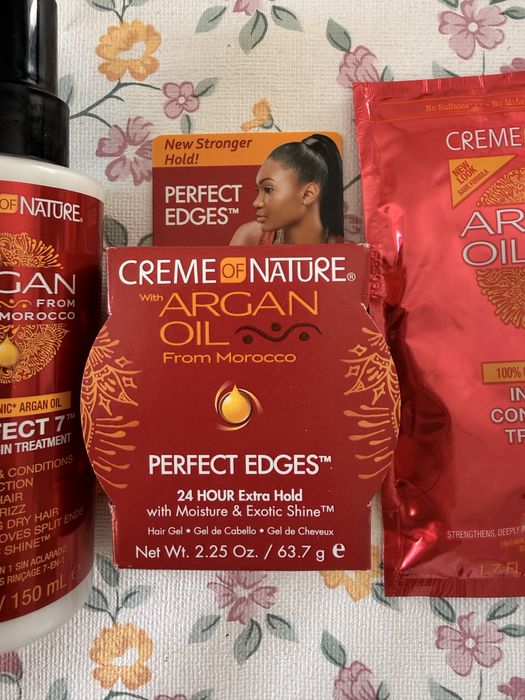 Kit de Cabelo Creme of Nature Argan Oil (3 Produtos) - Novo