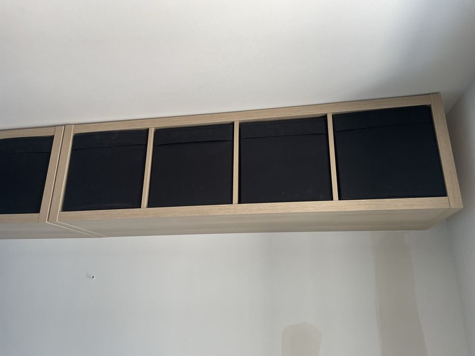 IKEA KALLAX Regał dąb bejcowany na biało 42x147 cm