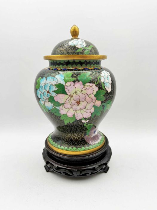 Par de jarras cloisonné