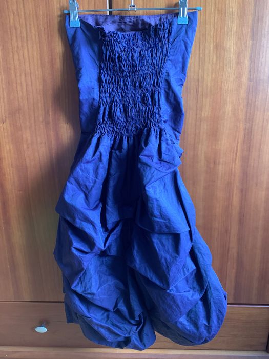 Vestido cerimónia plissado roxo