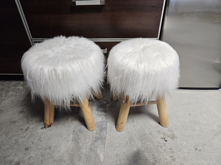 Taboret stołek biały