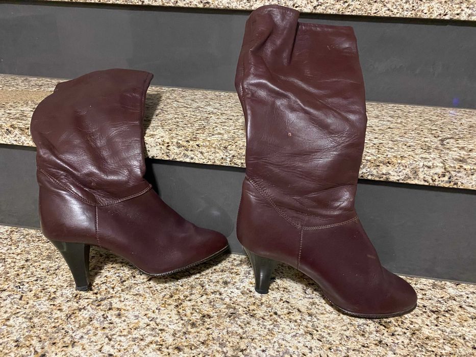 kozaki ,skóra naturalna,brąz,rozm.38