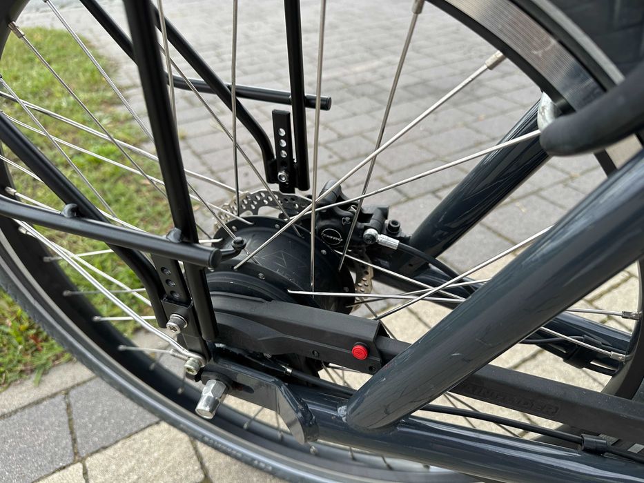Rower elektryczny z przyczepką przednią RYKSZA cargo riksza