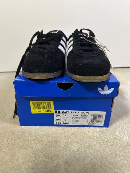 adidas Originals Gazelle Lo Pro W Core Black/White 39 1/3