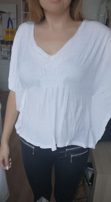 Biała bluzka nietoperz H&M S