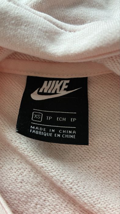 Nike XS/34 dresowa sukienka pudrowy roz szara