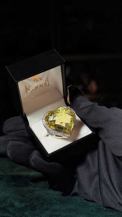 Золота каблучка з цитрином