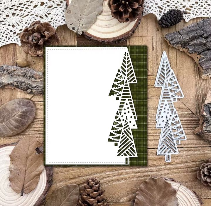 Wykrojnik choinki choinka border brzegowy Święta Boże Narodzenie