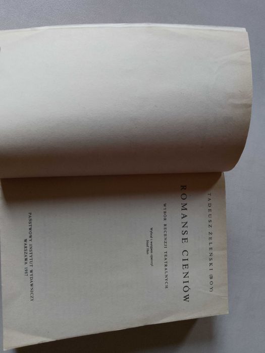 T. Żeleński-Boy "Romanse cieniów" 1987 PIW