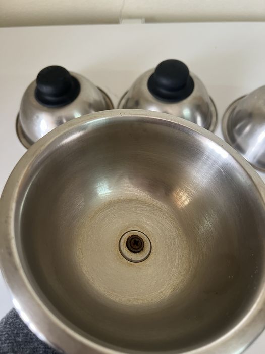 1 Tampas/Cloche em inox – conjunto 6 unidades