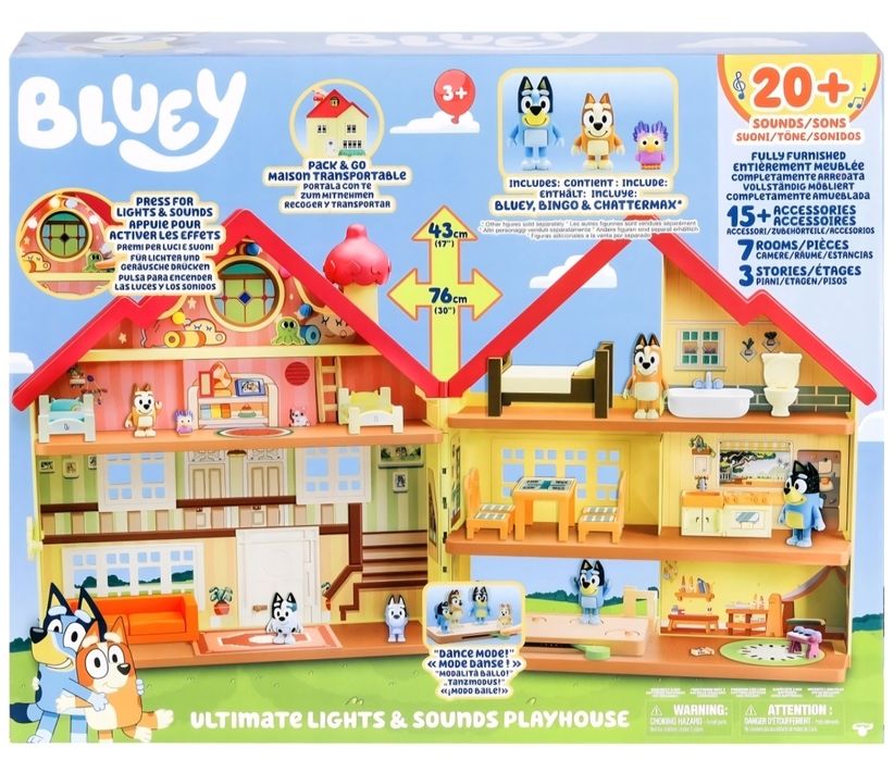 Wielki zestaw Bluey Domek i Kamper oraz figurki Moose Toys Oryginaly