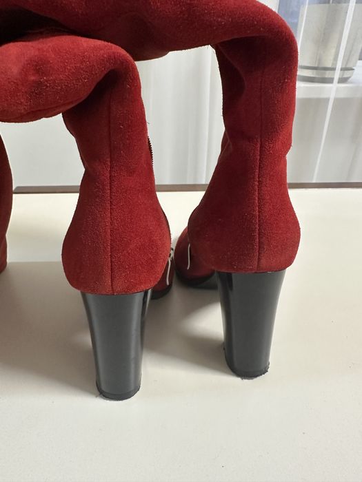 Замшеві ботфорти зимові