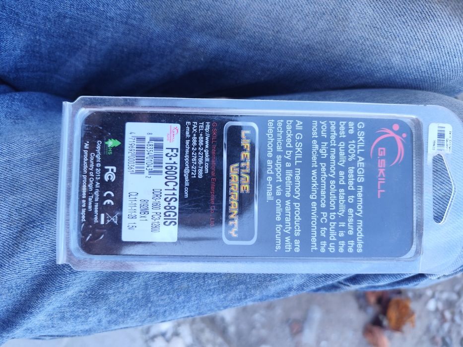 Memória RAM G.Skill Aegis 8GB DDR3 1600MHz (Como Nova)
