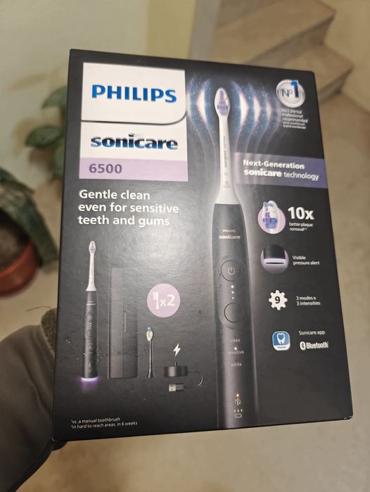 Escova dentes Philips Sonicare 6500 - Bateria - Bluetooth