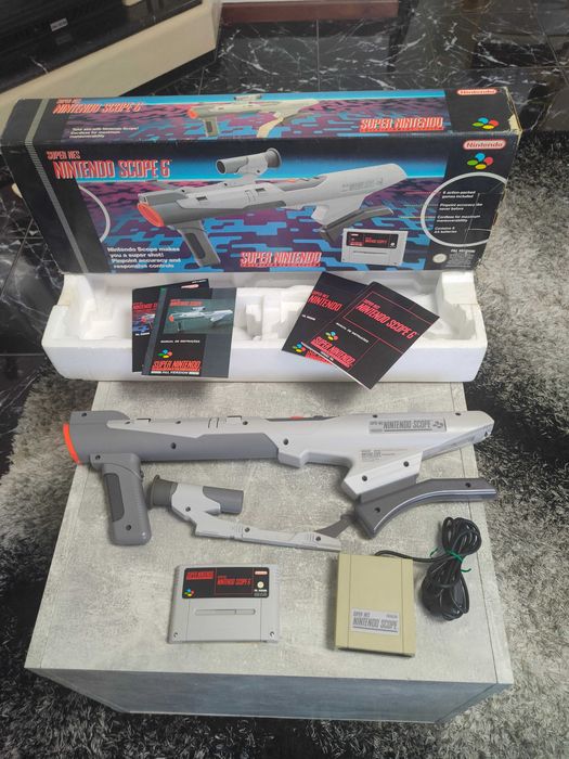 Pack Completo Super Nintendo (SNES) 1993 CIB + Super Scope Boxed + Extras Raros (Coleção)