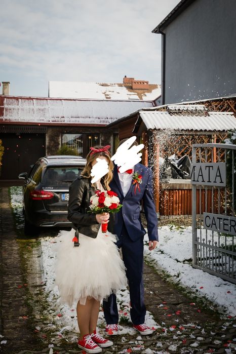 Suknia ślubna krótka cywilny rozm. 38/M