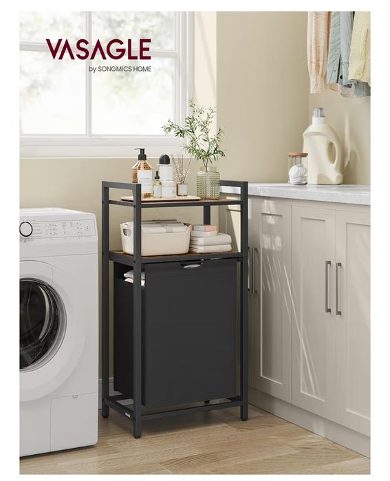 VASAGLE Kosz na pranie z 2 półkami (model BLH212B01)