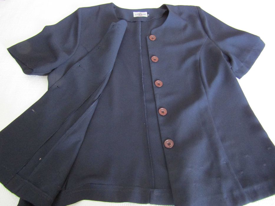 Blazer manga curta azul escuro