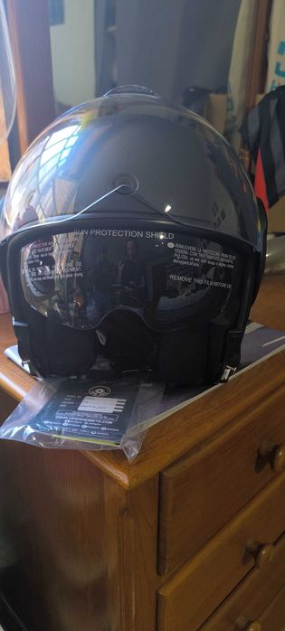 Capacete modular/ REBATIVEL preto mate