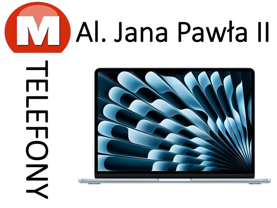 NOWY MacBook Air 15 M4 16/256GB Niebieski Srebrny AL JANA PAWŁA