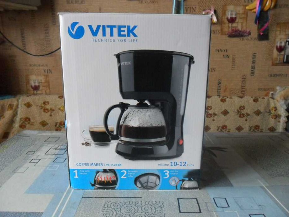 Кофеварку VITEK  VT-1528 BK , б/у , без  колбы - продам