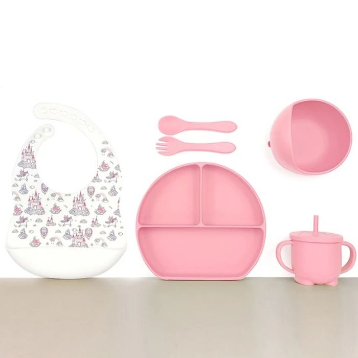 Набір дитячого посуду/дитячий силіконовий посуд/Детская посуда