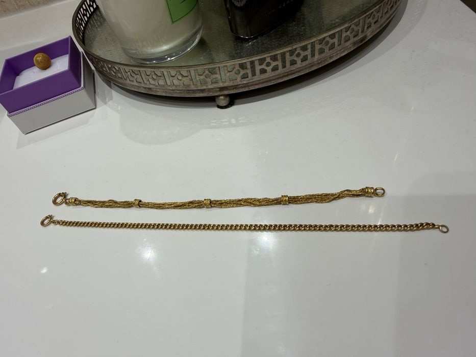 Pulseira de ouro 19.2k com contraste