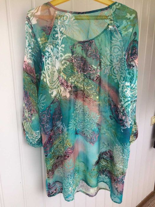 Женская туника/блуза летняя шифон/шелк размер S-M