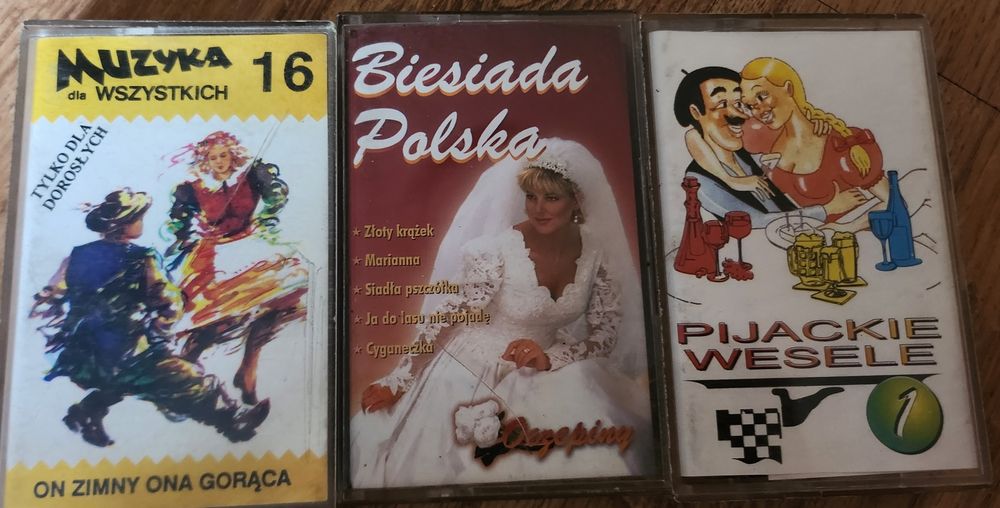 Kasety magnetofonowe z muzyką biesiadną muzyka biesiadna