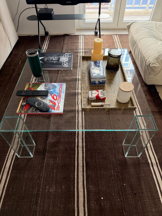 Mesa de Centro Kave Home - Vidro Temperado 85x85