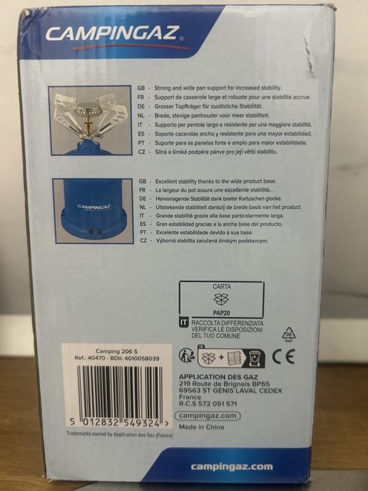 Campingaz totalmente novo 206S sem botijas, 1 bico “fogão”
