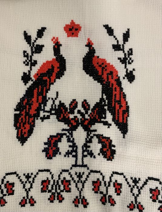 Вишивка хрестиком Жар птиця, рушник, етно, український стиль