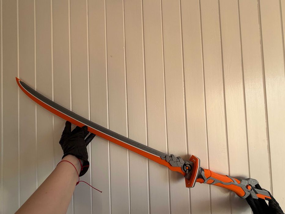 Katana cyberpunk – druk 3D, cosplay