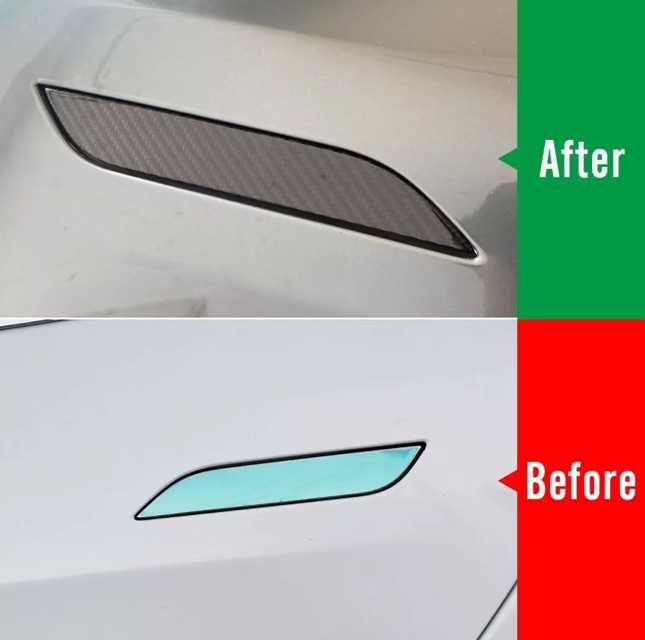 Real Carbon Fiber Door Handle Cover For Tesla Model S