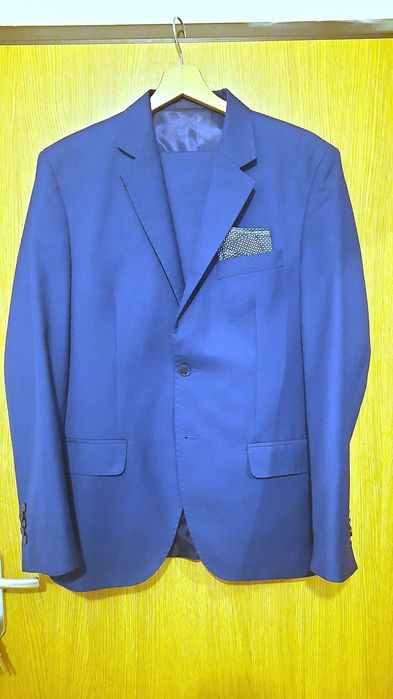 Jak nowy Garnitur Kubenz bruno zinger Granatowy 180cm 176/50/88 slim