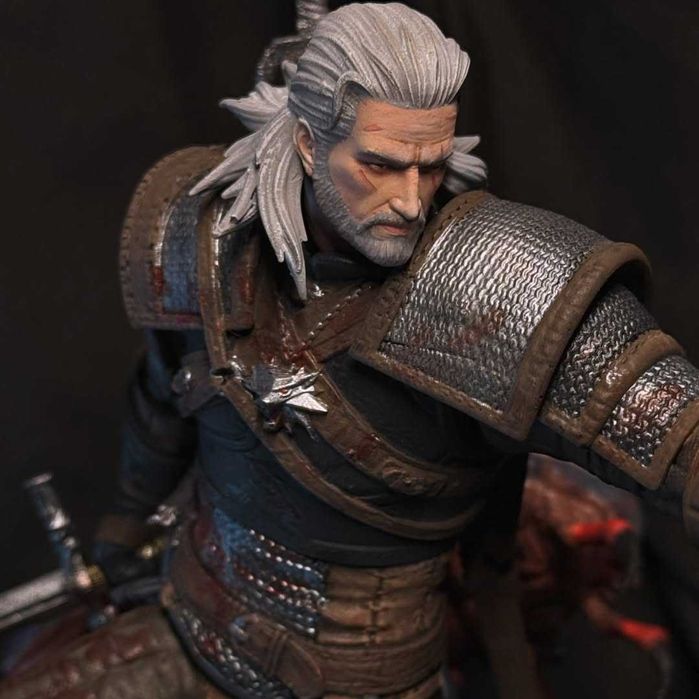Figurka Geralt, Wiedźmin, Ręcznie Malowana