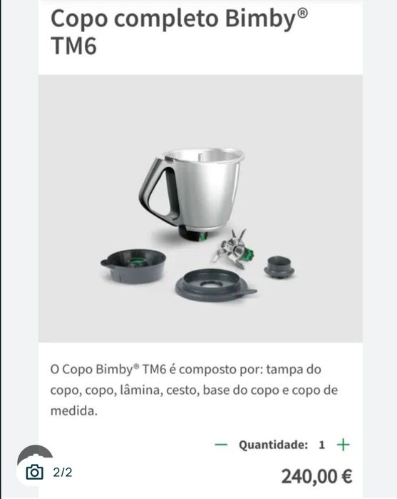 Copo TM6 novo em caixa