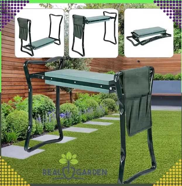 Складаний стілець-колінник + 3 сумки для інструментів