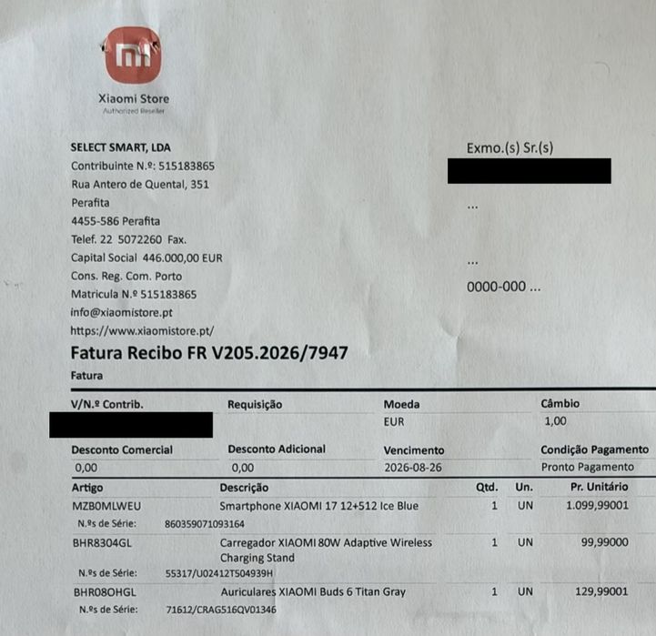 Xiaomi 17 Azul com carregador sem fios