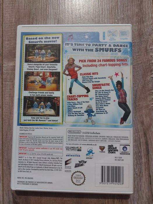 Игра для  Nintendo Will Play Motion, The SMURFS DANCEPARTY.