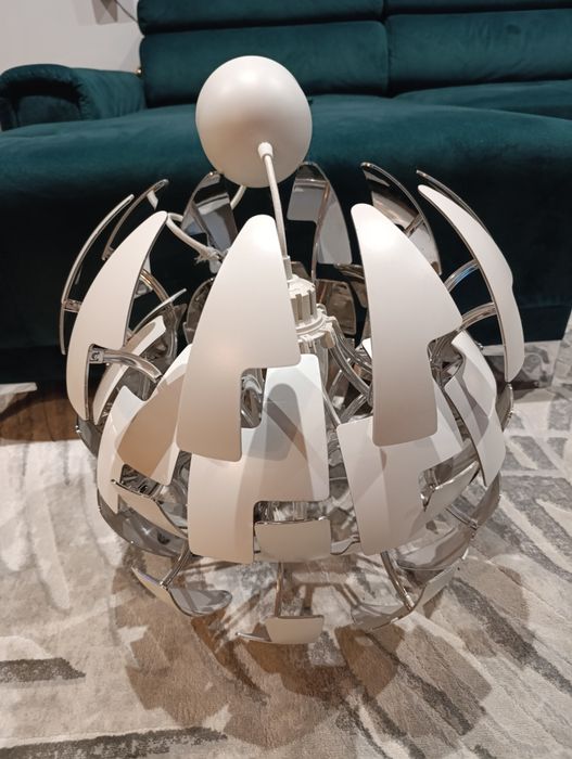 Lampa wisząca Ikea Biało Srebrna Rozkładana