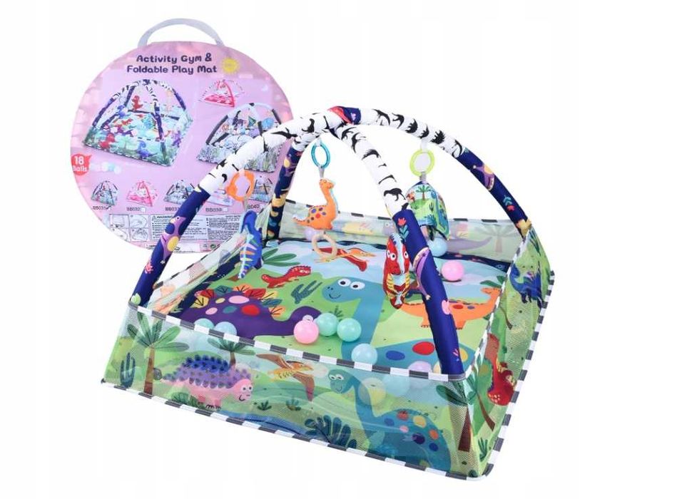 Baby Play Mat – Mata Edukacyjna Z Zabawkami Dinozaur