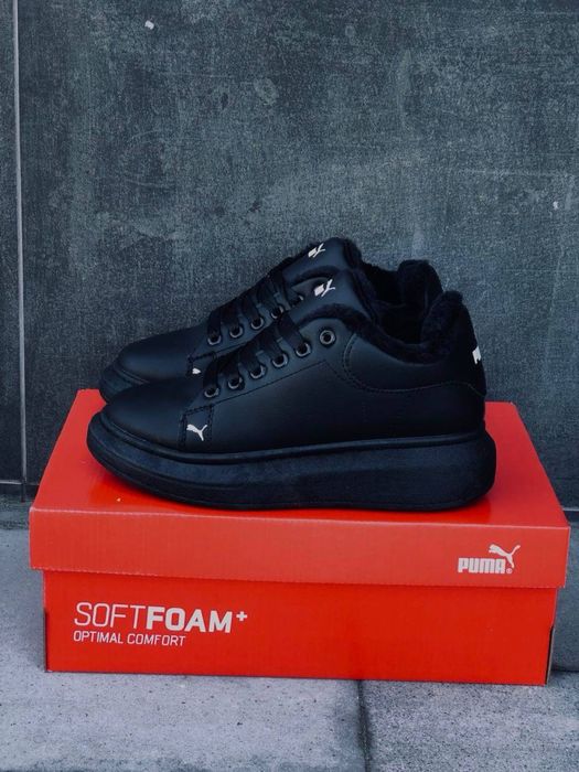 Puma женские зимние кроссовки black на меху кросовки на меху пума