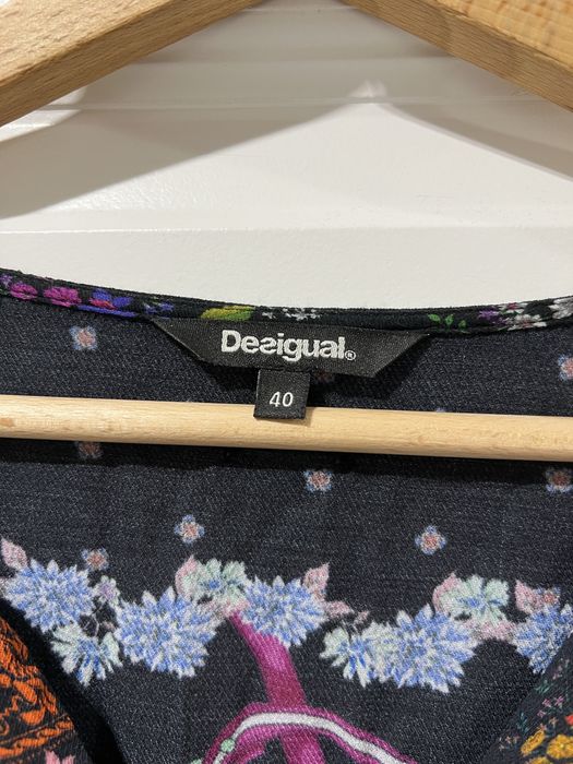 Desigual sukienka długa z wzorami lekka na lato wiosnę wakacje 40
