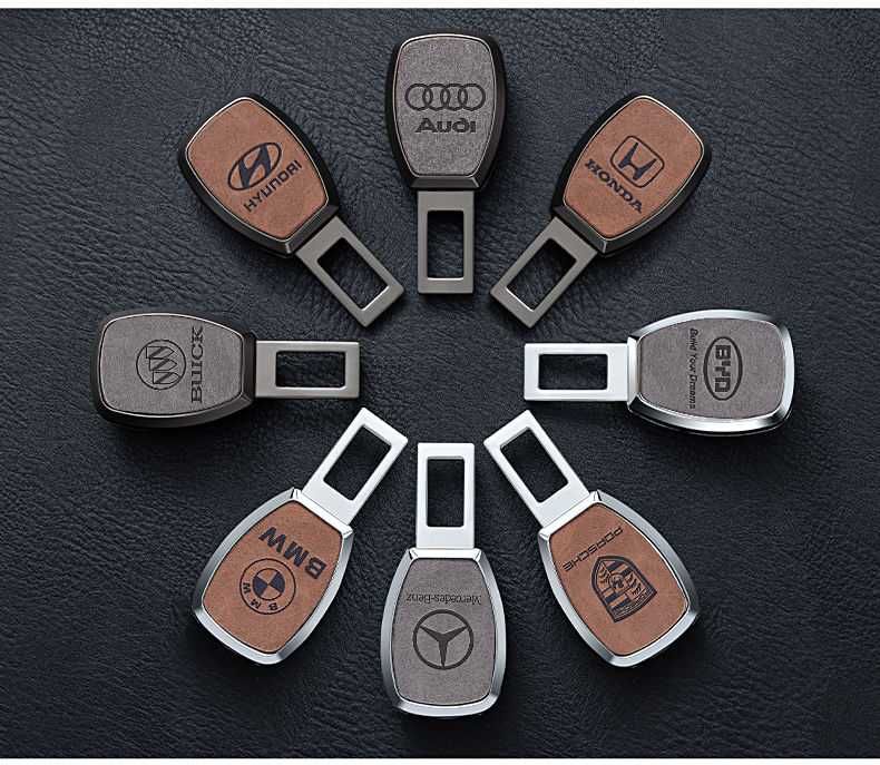 Заглушка ременя безпеки 1 шт. з логотипом авто Volkswagen Audi BMW та
