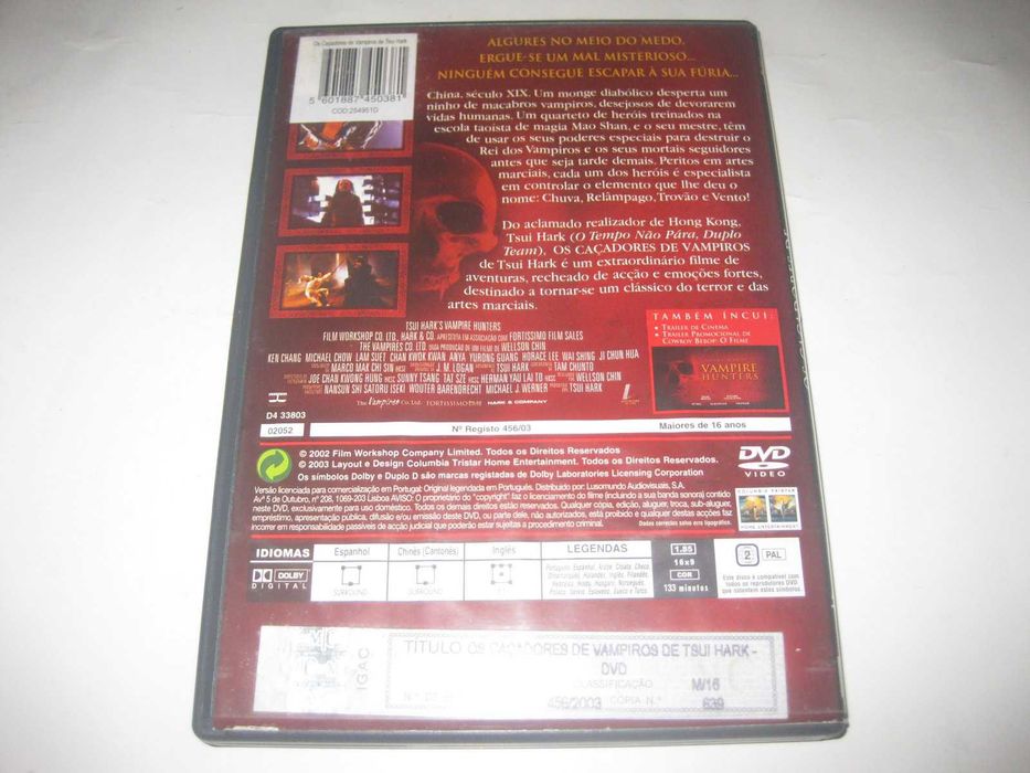DVD "Os Caçadores de Vampiros" de Tsui Hark